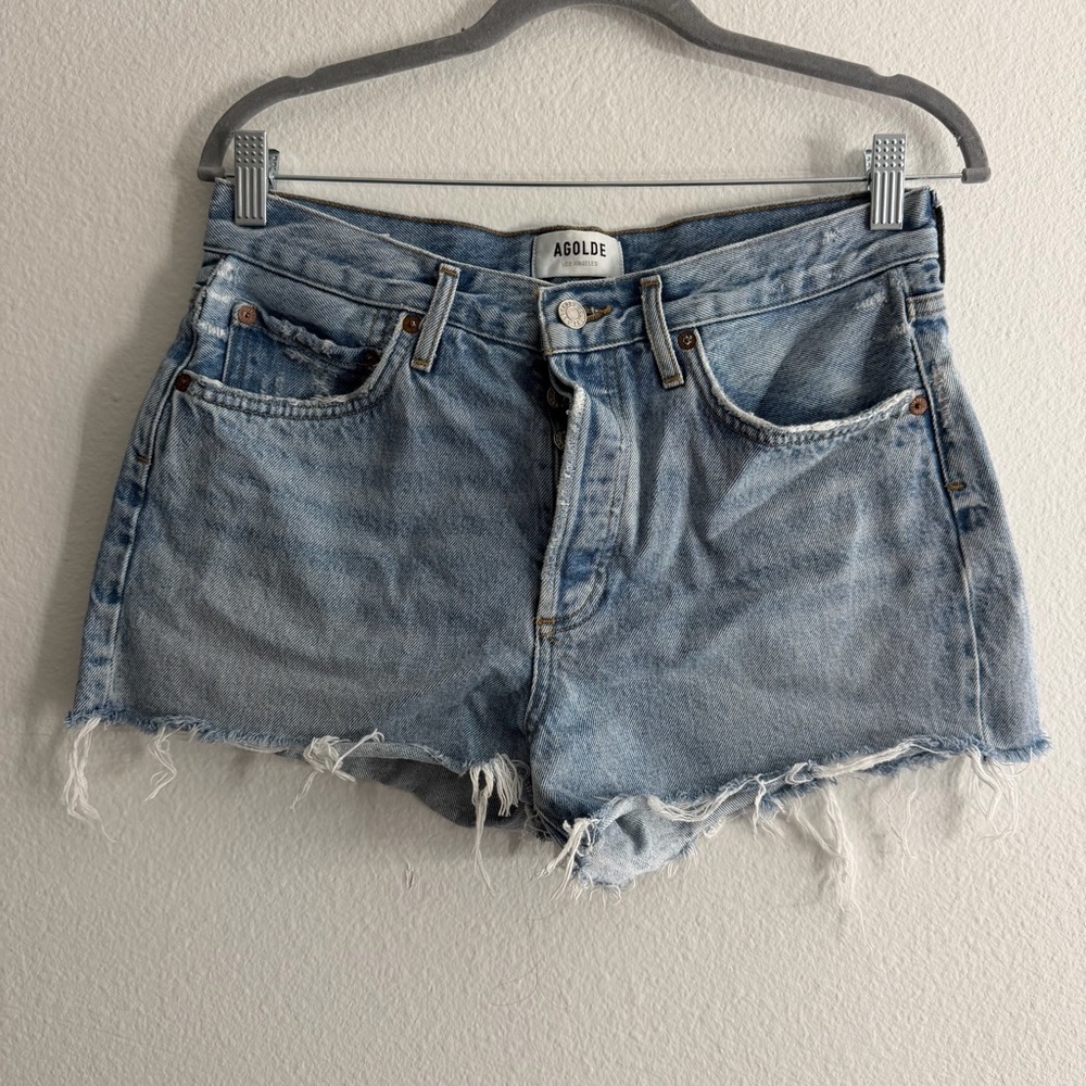 AGOLDE Women's Organic Cotton Parker Denim Jean Shorts Size 27